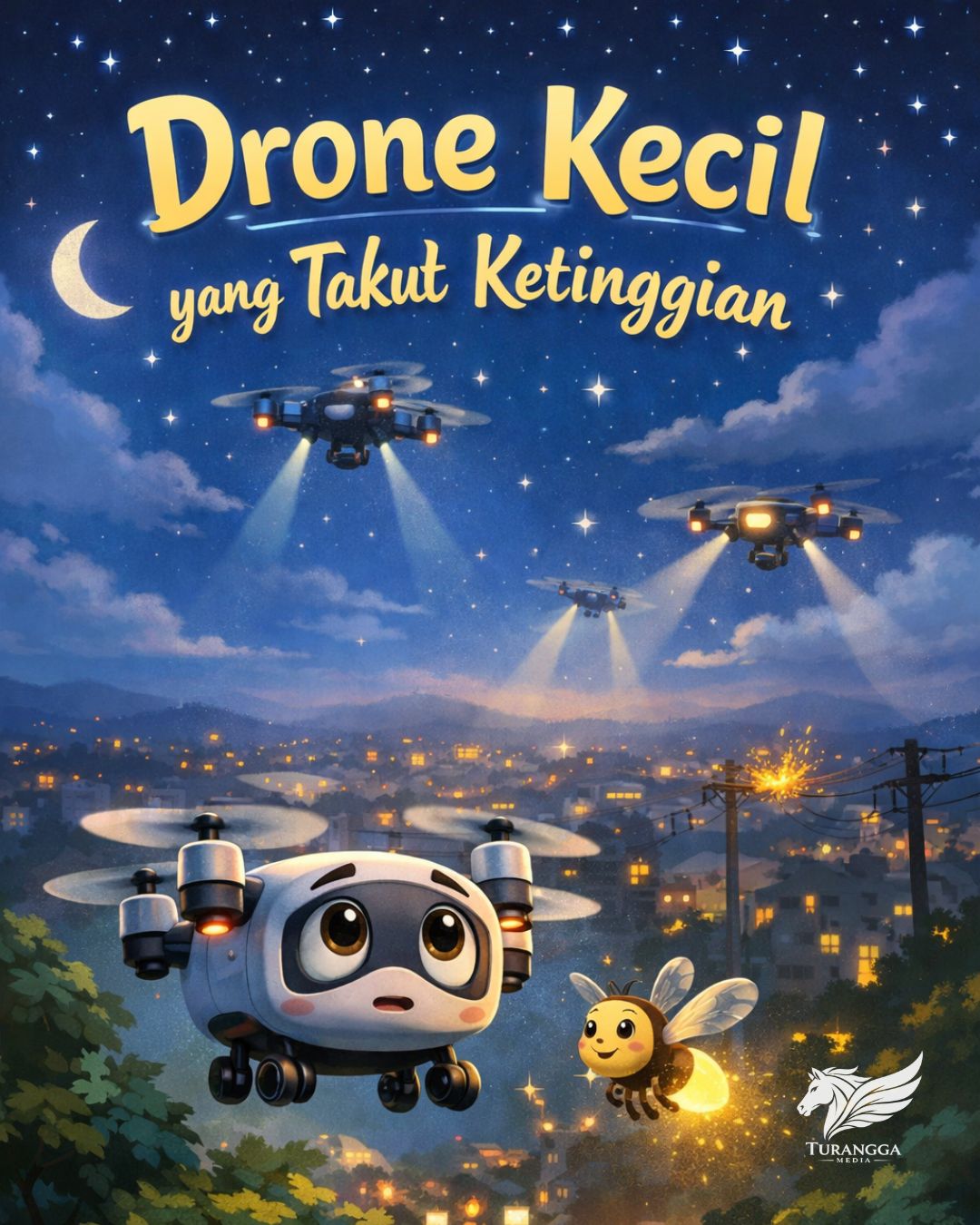 Dongeng Anak - Drone Kecil yang Takut Ketinggian